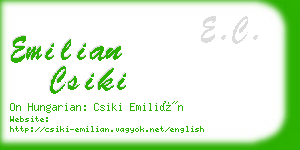 emilian csiki business card